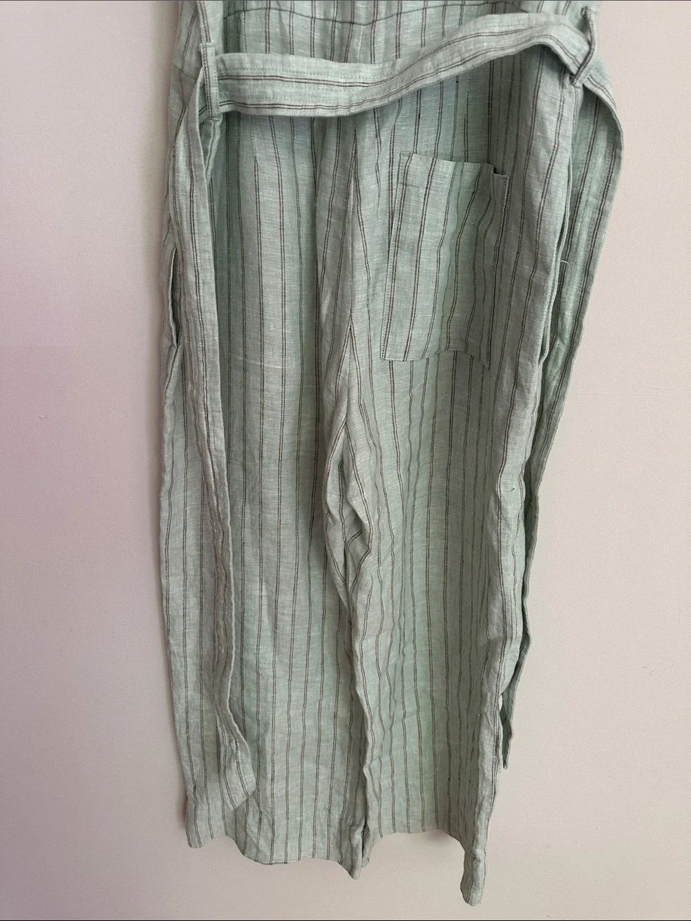 Everlane Linen Picnic Jumpsuit Seafoam